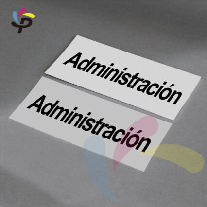 Administración - Horizontal - Señalética de áreas 17x5cm