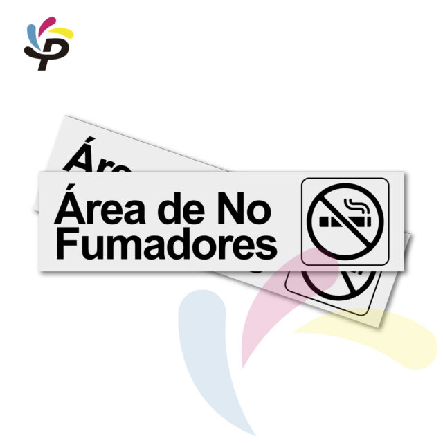 Area de fumadores - Horizontal - Señalética de áreas 17x5cm (2)