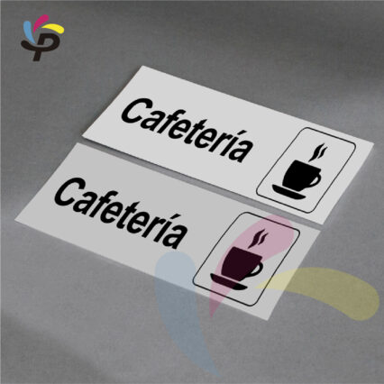 Cafetería - Horizontal - Señalética de áreas 17x5cm
