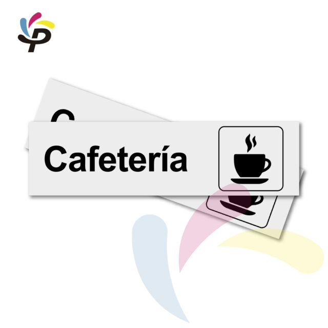 Cafetería - Horizontal - Señalética de áreas 17x5cm