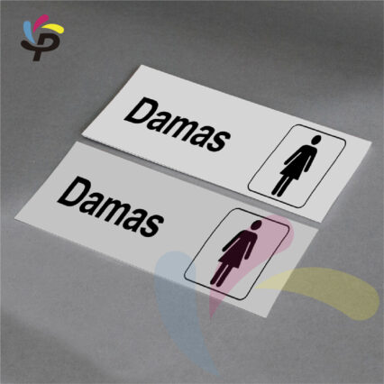 Damas - Horizontal - Señalética de áreas 17x5cm