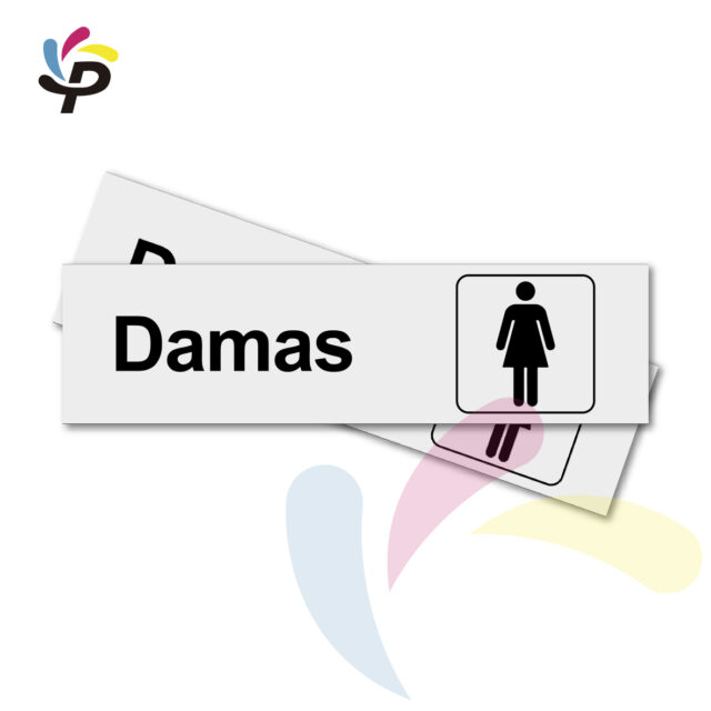 Damas - Horizontal - Señalética de áreas 17x5cm