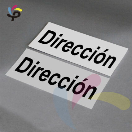 Dirección - Horizontal - Señalética de áreas 17x5cm