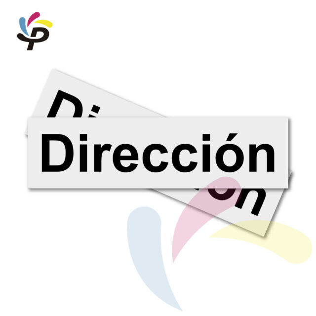 Dirección - Horizontal - Señalética de áreas 17x5cm