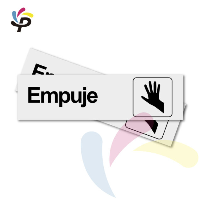 Empuje - Horizontal - Señalética de áreas 17x5cm (2)