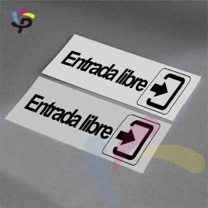 Entrada libre - Horizontal - Señalética de áreas 17x5cm (1)