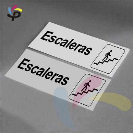Escaleras - Horizontal - Señalética de áreas 17x5cm (1)