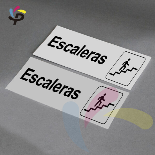 Escaleras - Horizontal - Señalética de áreas 17x5cm (1)
