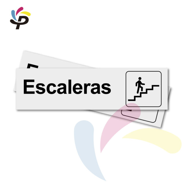 Escaleras - Horizontal - Señalética de áreas 17x5cm (2)