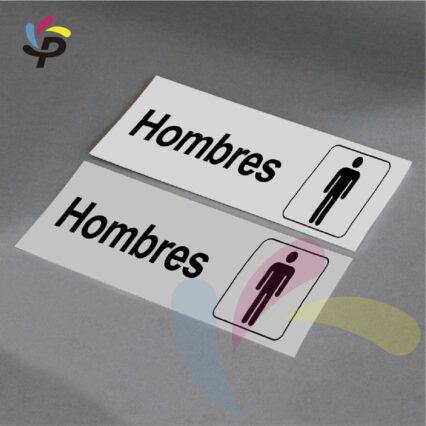 Hombres - Horizontal - Señalética de áreas 17x5cm (1)