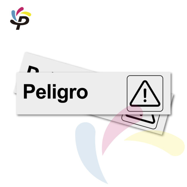 Peligro - Horizontal - Señalética de áreas 17x5cm (2)