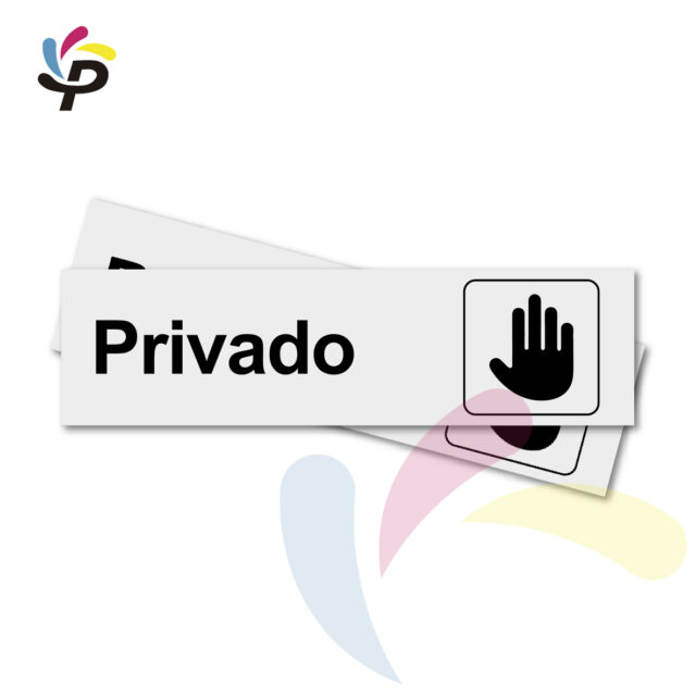 Privado - Horizontal - Señalética de áreas 17x5cm (2)