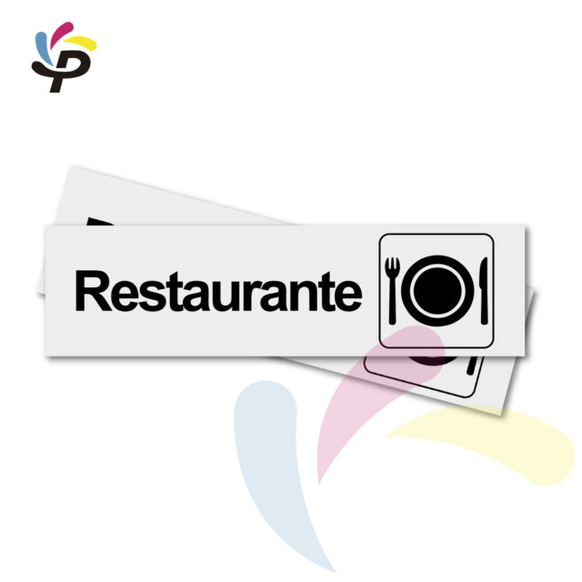 Restaurante - Horizontal - Señalética de áreas 17x5cm (2)