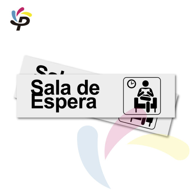 Sala de espera - Horizontal - Señalética de áreas 17x5cm (2)