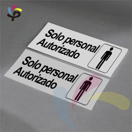 Solo personal autorizado - Horizontal - Señalética de áreas 17x5cm (1)