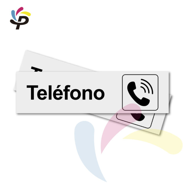 Teléfono - Horizontal - Señalética de áreas 17x5cm (2)
