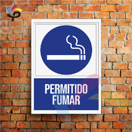 Permitido fumar (Vertical) / Señalética de seguridad 25x30cm