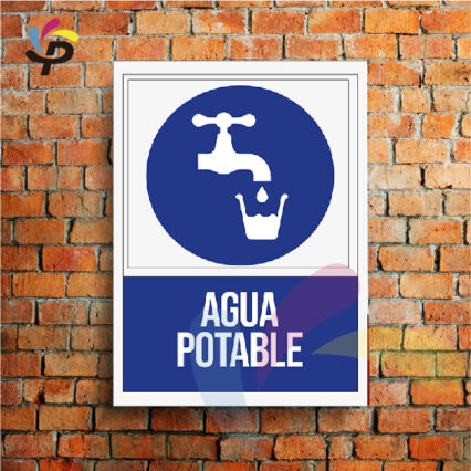 Agua Potable (Vertical) / Señalética de seguridad 25x30cm