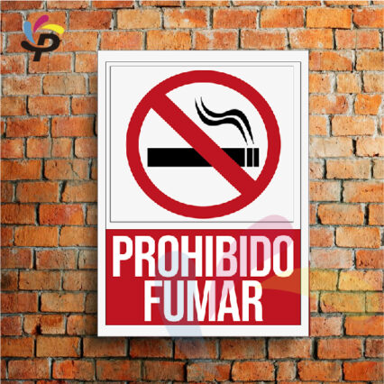 Prohibido Fumar (Vertical) / Señalética de seguridad 25x30cm