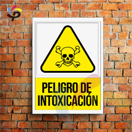 Peligro de intoxicación (Vertical) / Señalética de seguridad 25x30cm