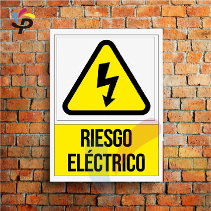 Riesgo Eléctrico (Vertical) / Señalética de seguridad 25x30cm