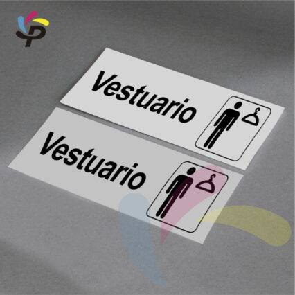 Vestuario hombres - Horizontal - Señalética de áreas 17x5cm (1)