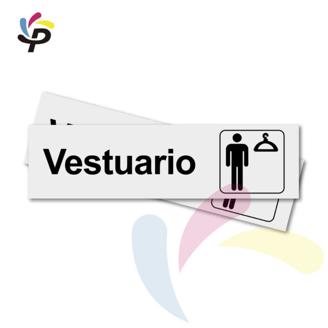 Vestuario Hombre (Horizontal) / Señalética de áreas 17x5cm - Image 2