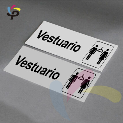 Vestuario homobres y mujeres - Horizontal - Señalética de áreas 17x5cm (1)