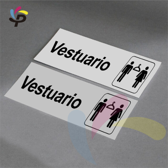 Vestuario homobres y mujeres - Horizontal - Señalética de áreas 17x5cm (1)