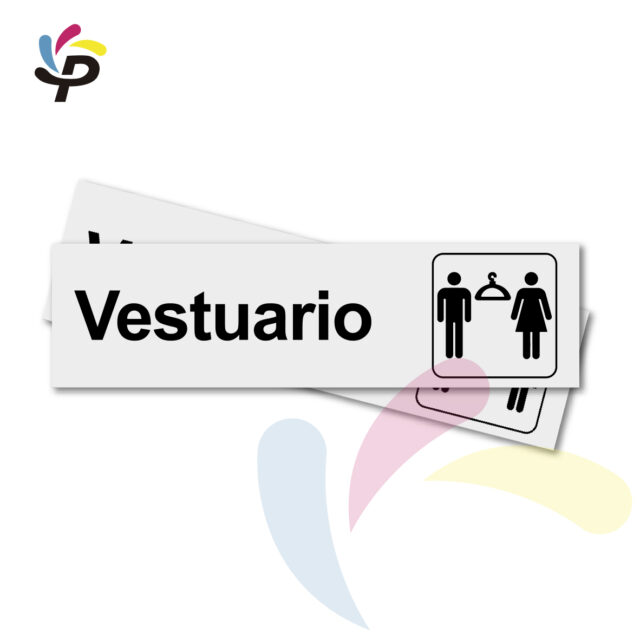Vestuario hombres y mujeres - Horizontal - Señalética de áreas 17x5cm (2)