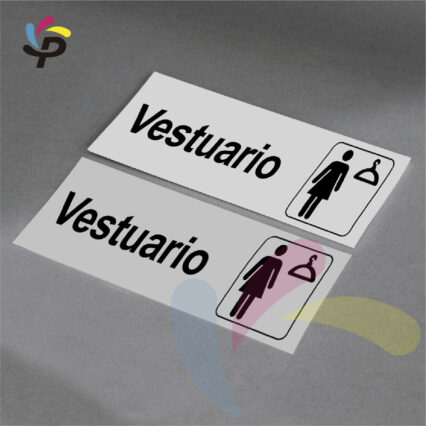 Vestuario mujeres - Horizontal - Señalética de áreas 17x5cm (1)