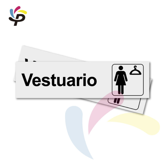 Vestuario mujeres - Horizontal - Señalética de áreas 17x5cm (2)